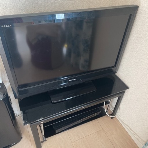 TOSHIBA REGZA TV 、テレビ台、TOSHIBA Blu-ray付き