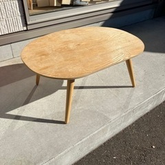 【引取】シンプルな木製ローテーブル