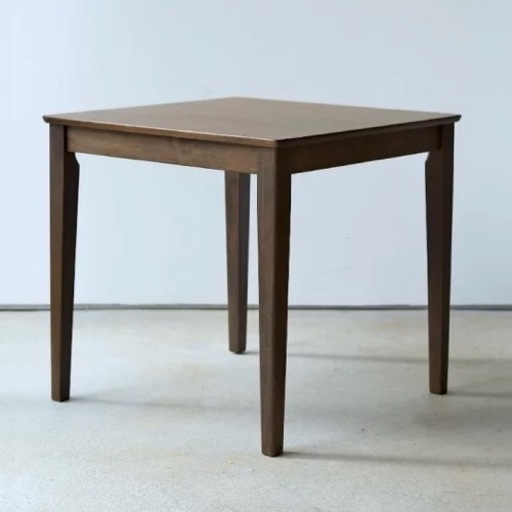 ミツヨシ ダイニングテーブル W750 単品 2名用 75cm ウォールナット ナチュラル ラバーウッド 正方形 おしゃれ 木製 MTS-063
