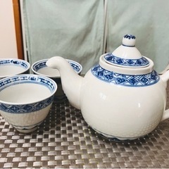 美品 中国茶器 白磁 青 陶器