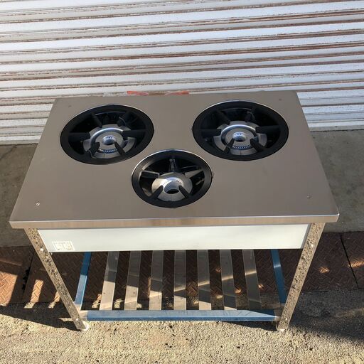 ★☆マルゼン 3口ガステーブル MGT-096CS 900x600x800mm LPガス 外管式 スタンダードシリーズ　未使用　ｋｓ014☆★ マルゼン 3口ガステーブル MGT-096CS 900x600x800mm LPガス 外管式