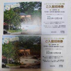 よみうりランド丘の湯ご入館招待券2枚期限12.31