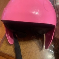 FOLIO キッズヘルメット　ピンク黒ニコセット