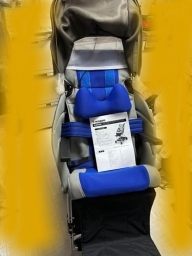 【ご成約】車椅子 きさく工房　T−wagon  Мサイズ ティルトバギー 子供用車椅子  障がい児