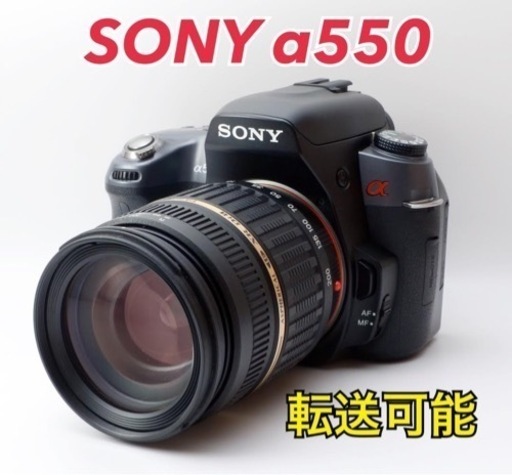 ★SONY α550★スマホ転送●高倍率レンズ●すぐ使える  1ヶ月動作補償あり！ 安心のゆうパック代引き発送！ 送料、代引き手数料無料！