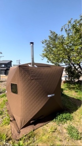 手渡し希望 テント サウナ MUSHIBURO ストーブ 椅子3脚 サウナストーン