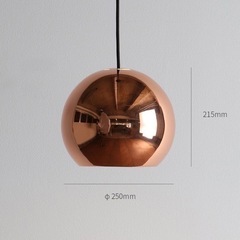 新品:ペンダントライト×3】Metallic Round Ball