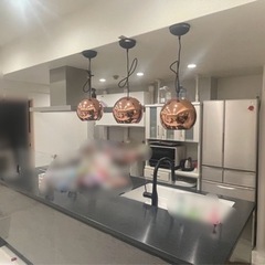 新品:ペンダントライト×3】Metallic Round Ball