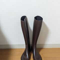 25㎝レディース　ゆったりブーツ風　オシャレ長靴　防災グッズにも...