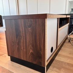 美品 LOWYA 幅120cm テレビ台 ウォルナット 天然木突板