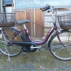 電動アシストサイクル パナソニック リチウムVIVI DX 24インチ 後ろ