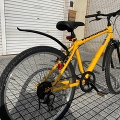 【マウンテンバイク】ハマー製　26インチ　6段変速　泥除け付　リヤタイヤ、チェーン、サドル、グリップ新品❗️若林自転車　浜大津店　SALE中❗️