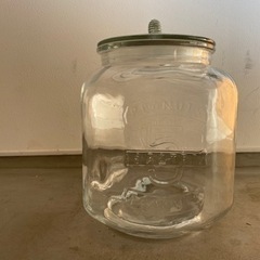 美品♩米びつ5kg透明瓶　シンプル　