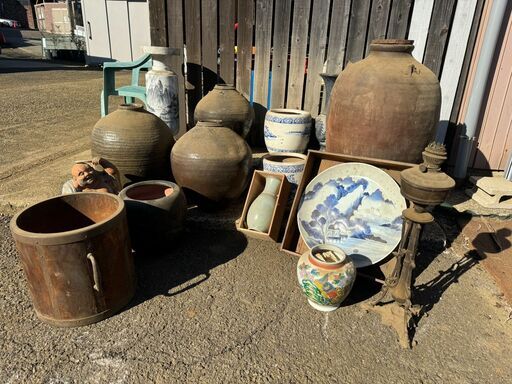 【骨董】壺・皿・置物他（倉庫整理品）
