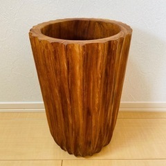木製削り出し 鉢 鉢カバー プランター