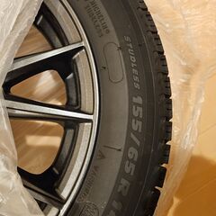 【美品】スタッドレスタイヤ  155/65/R14 アルミホイール付き 4本 