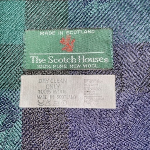 【美品】THE SCOTCH HOUSE  マフラー ストール スカーフ ひざ掛け (WOOL100%)
