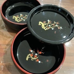 【中古美品✨️】美術漆器 蓋付き菓子器