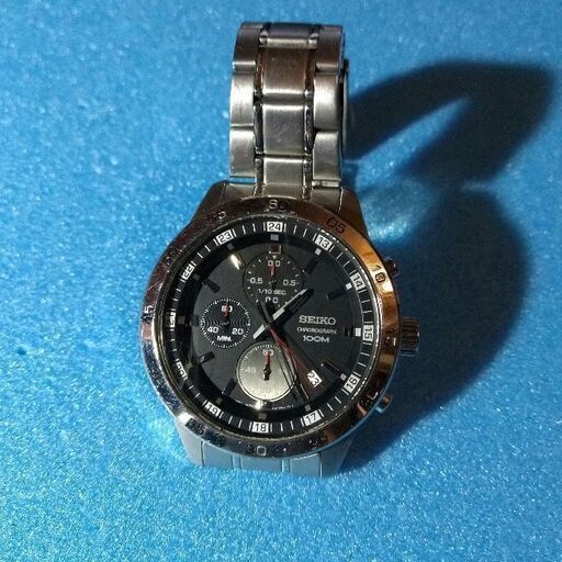 良品 seiko クロノグラフ デイト ラウンド メンズ腕時計