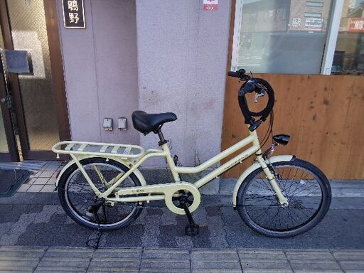 [BRIDGESTONE]GREEN LABEL(グリーンレーベル)TOTEBO(トートボックス)前24/後22吋シティーサイクル アルミ/内装3段/点灯虫(ヴィンテージイエロー)