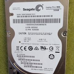 2.5インチ　SATA　ハードディスク　500GB