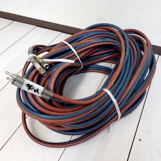 【コレ見て！work tools】 30m アセチレン ガスホース ツインホース 両端カプラ付き
