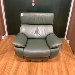 トレファク神戸南店】karimoku1人掛けソファーグリーン【取りに来