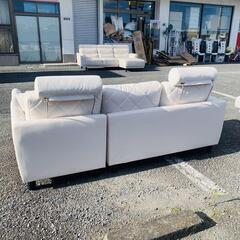 LOWYA ロウヤ カウチソファ NEWグローリー2 PUホワイト ロウヤ 未使用品