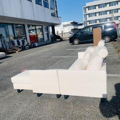 LOWYA ロウヤ カウチソファ NEWグローリー2 PUホワイト ロウヤ 未使用品