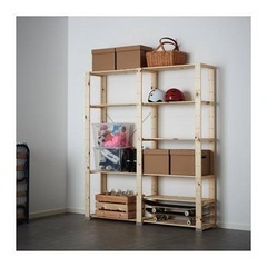 【新品】IKEA 棚板のみ ソフトウッド 77x28 cm 2ピース