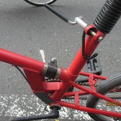折り畳み自転車：２０インチ赤色：ギヤー一段：