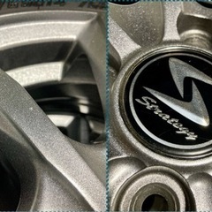 商談中」㊼155/65R14 新品冬用タイヤ4本と中古美品ホイールとナット付き