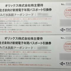 すみだ水族館 電子年間パスポート引換券 2枚セット（11,000...