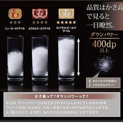 未使用訳あり　日本製　五ッ星　ロイヤルゴールドラベル　ポーランド産ホワイトダックダウン９３％　１，9キロ　キング　ブラウン