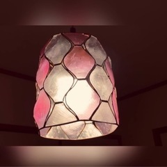 照明　アンティーク　シェル　貝殻　ピンク