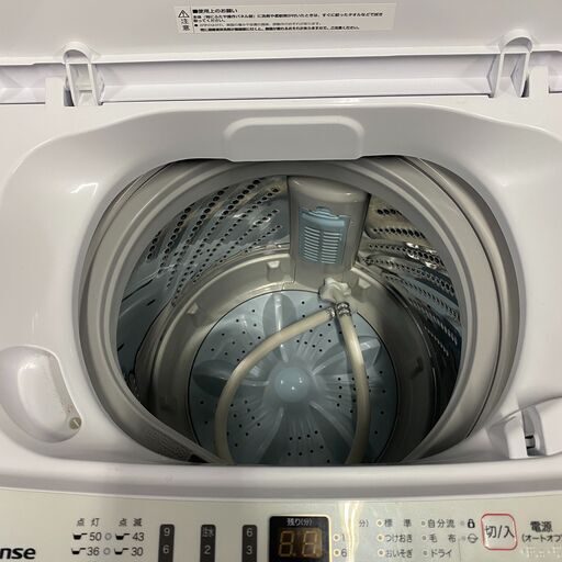 2021年式 中古洗濯機 Hisense HW-T55D.     全自動洗濯機 ホワイト HW-T55D [洗濯5.5kg /乾燥機能無 /上開き] 配送費用は別途料金にて可能[SA-116]