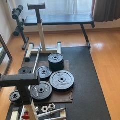 筋トレ　バーベル、ダンベルセット