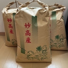 新潟県妙高産コシヒカリ　30kg×3 令和４年　3個セット　バラ売り可