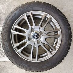 スタッドレスタイヤ4本セットアルミホイル付155/65R14