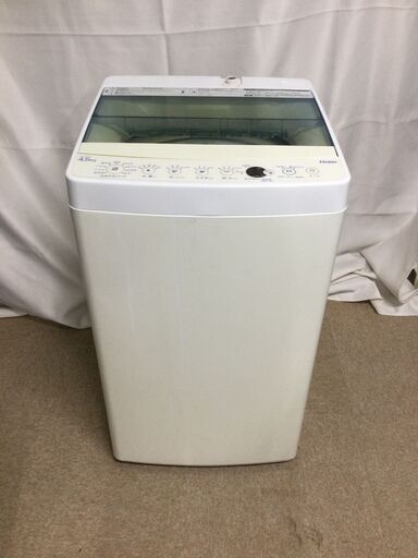 【北見市発】ハイアール Haier 全自動洗濯機 JW-C45CK 2018年製 4.5kg (E2304wY)