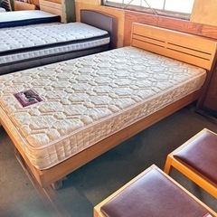 中古品　シモンズ　セミダブルベッド　マットレス　フレームセット