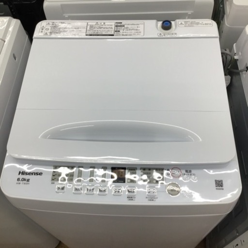 #L-68【ご来店頂ける方限定】Hisenseの6、0Kg洗濯機です