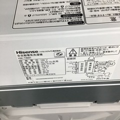 #L-68【ご来店頂ける方限定】Hisenseの6、0Kg洗濯機です