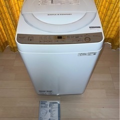 SHARP シャープ 全自動洗濯機 ES-GE6C-W 6.0kg 中古 (ひでポン) 田沢の