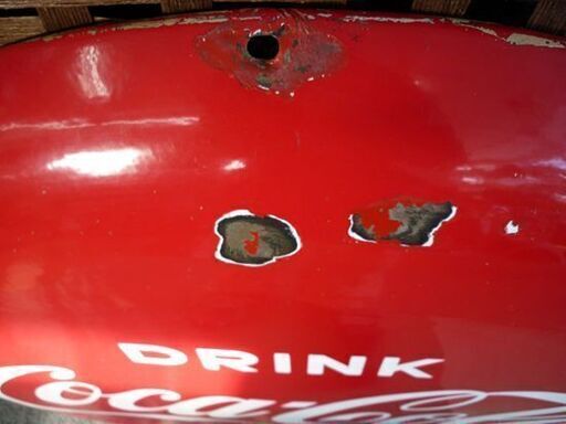 ☆Coca-Cola コカ・コーラ ボタンサイン 直径840mm 高さ65mm 丸看板