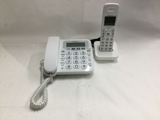 【北見市発】パイオニア Pioneer デジタルコードレス留守番電話機 システム名 TF-SA10S-W 親機名 TF-LU158-W 子機名 TF-EK30-W (E2317wY)
