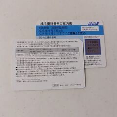 【ネット決済・配送可】ANA株主優待券2枚