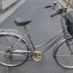 26インチ自転車 6段変速 オートライト