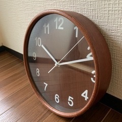 掛時計「 プライウッド 22cm 」ブラウン 木製 スイープ式 ...