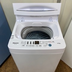 I717 🌈 2021年製の美品♪ Hisense 洗濯機 （4.5㎏） 動作確認済 ⭐ クリーニング済